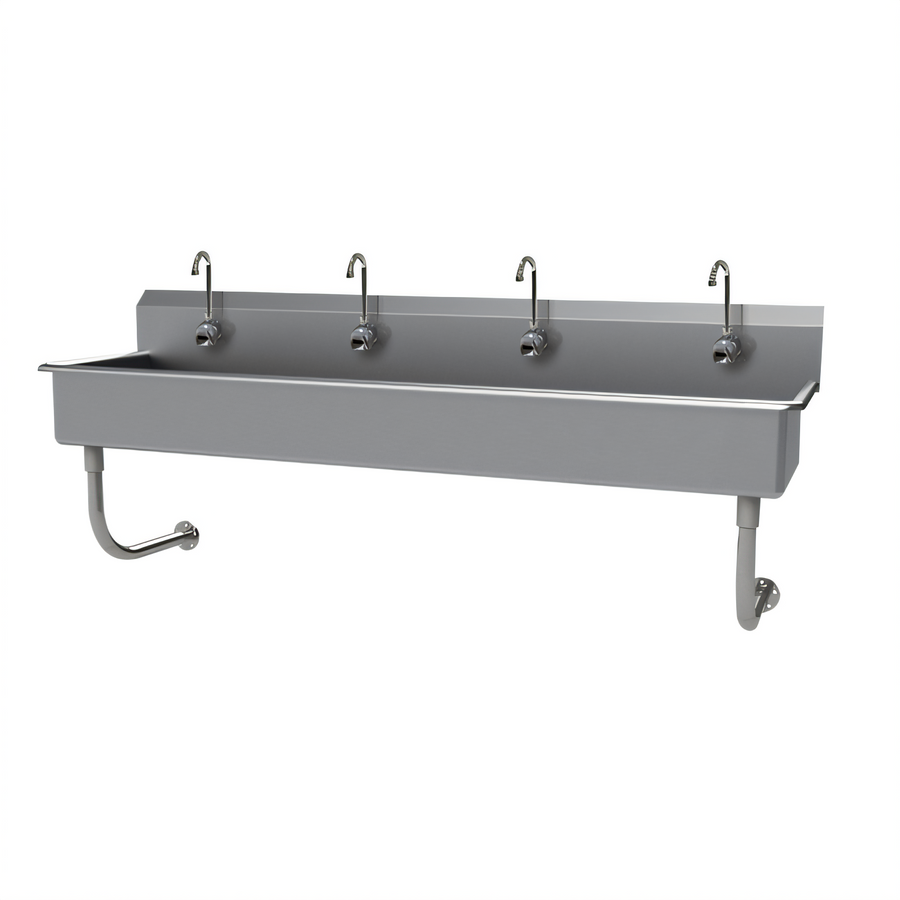 Product image #1 for Advance Tabco 80 Inch Wall-Mounted Multiwash Hand Sink with 4 Electronic Faucets