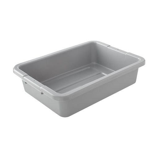 Product image #1 for Rubbermaid Commercial Gray Plastic 1-Compartment Bus Tub / Utility Box, 20 x 15 x 5 Inches, 4-5/8 Gallon