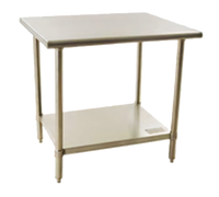 BlendPort® SL Series All-Stainless Steel Flat Top Work Table with Undershelf, 96