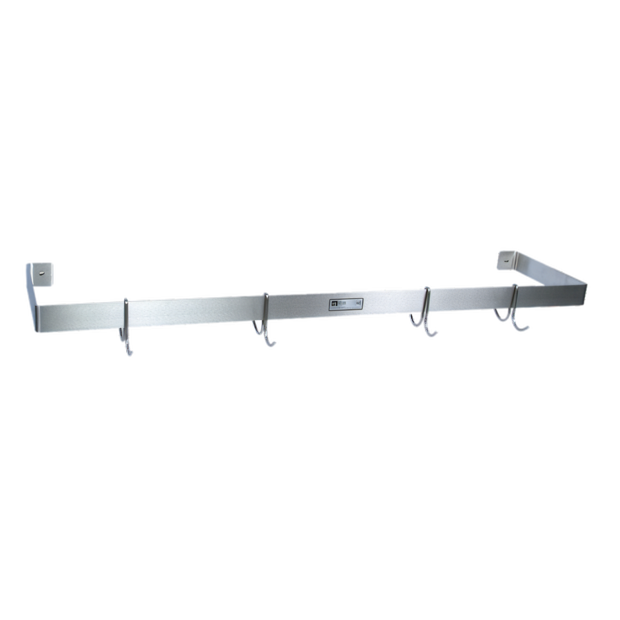 Product image #1 for John Boos 84-Inch Wall-Mount Commercial Pot Rack, Stainless Steel Single Bar with 7 Double Hooks