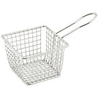 Thumbnail image #1 for Winco FBM-443S Mini Square Fry Basket, 4 x 4 x 3 Inch, 18/8 Stainless Steel, Dishwasher Safe Case of 72