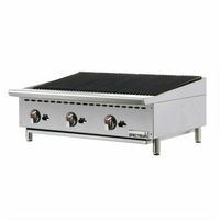 Spectrum 36-Inch Countertop Natural Gas Radiant Charbroiler, 3 Burners