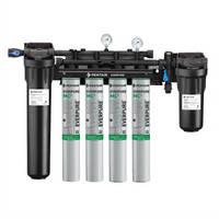 Everpure High Flow CSR Quad-MC2 Commercial Water Filtration System with Low Pressure Alarm