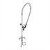 Thumbnail image #2 for Stainless Steel Single Hole Deck-Mount Mixing Faucet with 24-Inch Riser, 44-Inch Flexible Hose, and Spray Valve