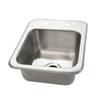 Thumbnail image #1 for BK Resources DDI-0909524 Single-Compartment Drop-In Stainless Steel Sink, 9 x 9 x 5-Inch Bowl, 4-Inch O.C. Faucet Holes