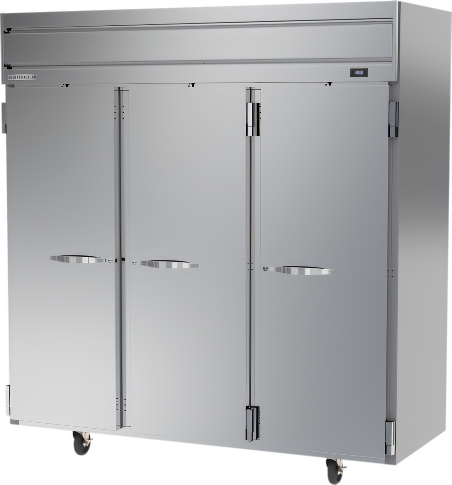 Product image #1 for Beverage-Air Horizon Series Three-Section Reach-In Freezer with Solid Hinged Doors, 69.1 Cu. Ft., Top-Mounted Self-Contained Refrigeration
