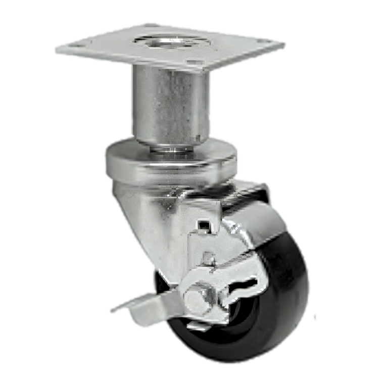 Product image #1 for Klinger's Trading 3-ADJ-FLAT-BR Shelf Casters & Leveling Feet