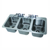 Thumbnail image #1 for Advance Tabco Three-Compartment Drop-In Stainless Steel Sink with Faucets and Basket Drain, 10 x 14 x 10 Inch Bowls