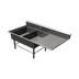 Thumbnail image #1 for John Boos Pro-Bowl 2-Compartment Commercial Sink with Right Drainboard, 20 x 28 x 12-Inch Bowls, 64-3/16-Inch Wide