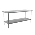 Thumbnail image #1 for Eagle Group Spec-Master T3660SEM Stainless Steel Work Table, Marine Edge, Adjustable Undershelf, 14-Gauge 300-Series Top, 60 x 36 Inches
