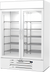 Thumbnail image #1 for Beverage-Air MarketMax IQ 52-Inch Two-Section Glass Door Freezer Merchandiser with Electronic Smart Lock, White, 46.2 Cu. Ft.