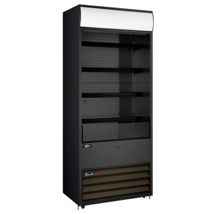 Product image #1 for 30-Inch Open-Air Grab-and-Go Refrigerated Showcase, 15.5 Cu. Ft., Black