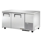 Thumbnail image #1 for True Mfg. - General Foodservice TUC-60-32-HC Deep 2-Section Undercounter Refrigerator, 60.25-Inch, 2 Solid Doors, Side-Mounted Refrigeration
