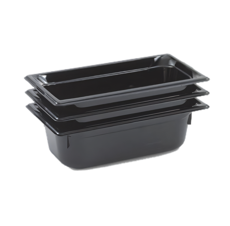 Product image #1 for Vollrath Super Pan 1/3 Size Gastronorm 4-Inch Deep Black High-Temp Resin Food Pan