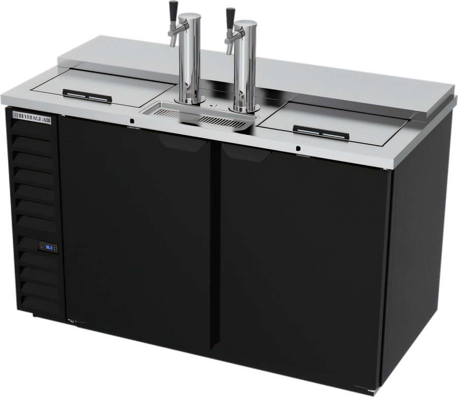 Product image #1 for Beverage-Air Club Top Direct Draw Beer Dispenser, 58-Inch, Dual Faucet Towers, 2 Half-Keg Capacity