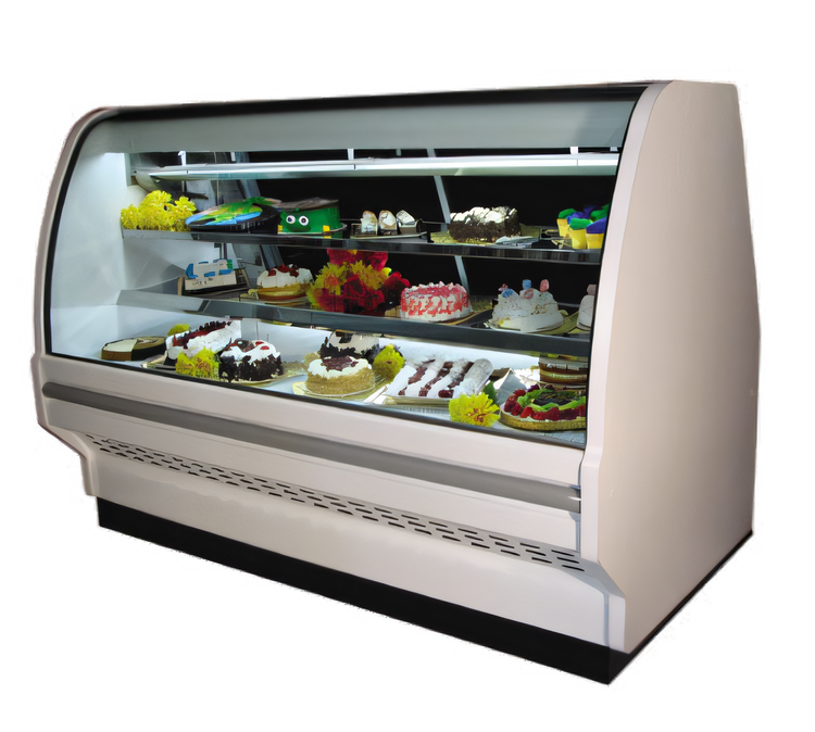 Product image #1 for Howard-McCray 40E Series Endless Design Curved Glass Dry Bakery Display Case with LED Lighting, 51.5 Inch, White