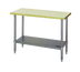 Thumbnail image #1 for Eagle Group 72 Inch x 24 Inch Hardwood Top Work Table with Stainless Steel Undershelf and Tubular Legs