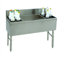 Advance Tabco Prestige 48-Inch Stainless Steel Bar Ice Chest with 10-Circuit Cold Plate and Bottle Racks