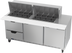 Thumbnail image #1 for Beverage-Air 72-Inch Three-Section Mega Top Refrigerated Sandwich Prep Table with 24-Pan Rail, 2 Drawers, and 2 Doors