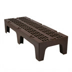 Thumbnail image #1 for Cambro S-Series DRS600131 Dunnage Rack — Slotted Polypropylene, 60 in W x 21 in D x 12 in H, 3000 lb Capacity, Dark Brown