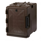 Thumbnail image #1 for Cambro Ultra Pan Carriers® UPCS400131 Front-Loading Insulated Food Pan Carrier, 4 Full-Size 4-Inch Pan Capacity, Dark Brown