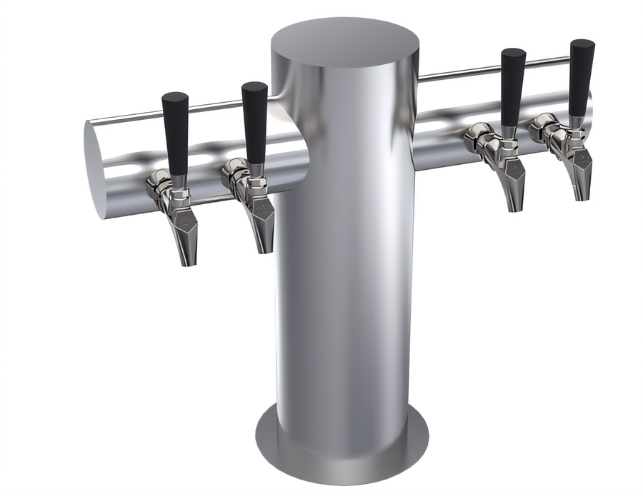 Product image #1 for Krowne Max-T Style 4-Faucet Glycol-Cooled Countertop Beer Tower