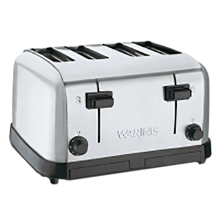 Product image #1 for Waring WCT708 Four-Slice Medium-Duty Commercial Pop-Up Toaster, Brushed Chrome, 120V
