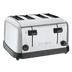 Thumbnail image #1 for Waring WCT708 Four-Slice Medium-Duty Commercial Pop-Up Toaster, Brushed Chrome, 120V