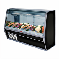 Howard-McCray 74-Inch Remote Single-Duty Fish & Poultry Service Case with Endless Design, Stainless Steel, and LED Lighting