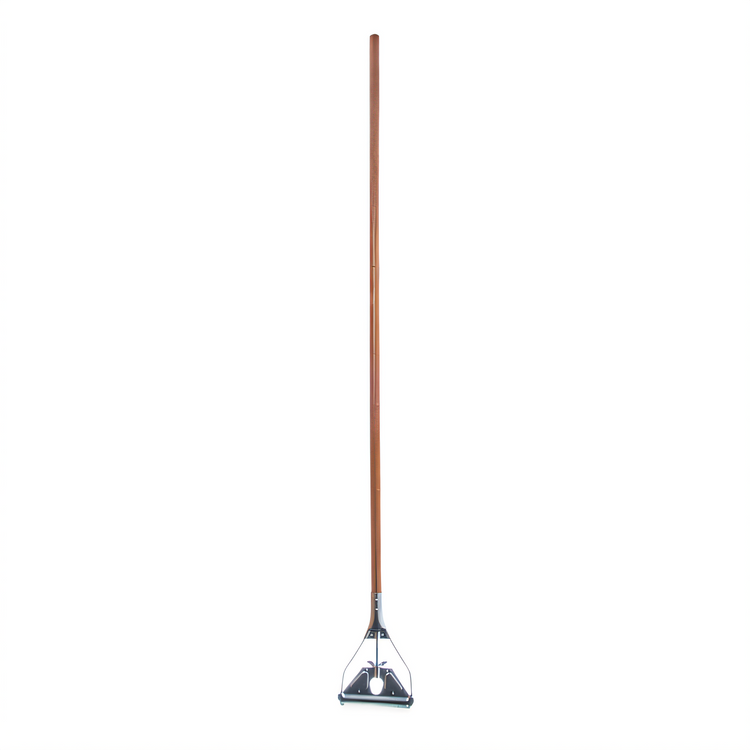 Product image #1 for Carlisle Quick-Change Narrow Band Mop Handle, 63 Inch Wood Handle, Metal Head