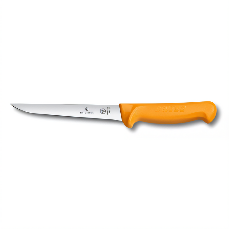 Product image #1 for Victorinox Swibo 5-1/2 Inch Curved Stamped Boning Knife with Orange Handle