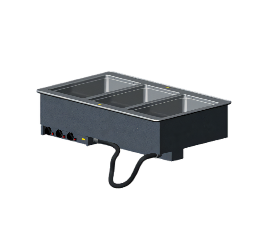 Product image #1 for Vollrath Three-Well Drop-In Hot Food Well, Thermostatic Controls, Manifold Drain, 3 Full-Size Pans, 240V