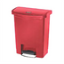 Thumbnail image #1 for Slim Jim 8 Gallon Red Resin Front-Step Step-On Trash Can with Hinged Lid