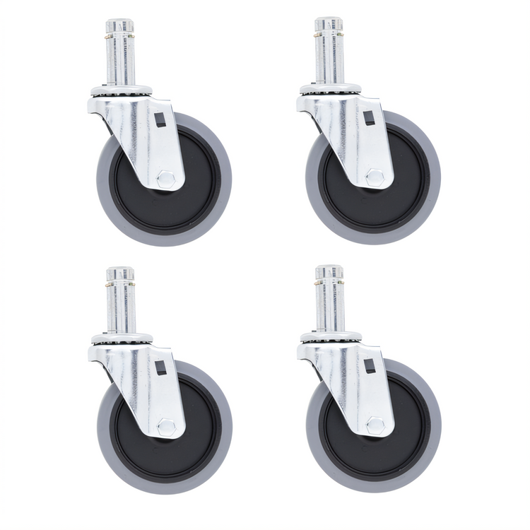 Product image #1 for Metro 4-Inch Non-Marking Swivel Replacement Casters for myCart Series Utility Carts, Bag of 4