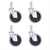 Thumbnail image #1 for Metro 4-Inch Non-Marking Swivel Replacement Casters for myCart Series Utility Carts, Bag of 4