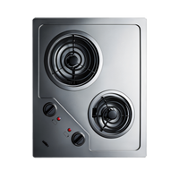 Summit Commercial 21-1/4 Inch 2-Burner Radiant Electric Cooktop