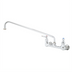 Thumbnail image #1 for T&S Brass B-0230-CR-02 8-Inch Wall-Mount Swivel Pantry Faucet with 18-Inch Swing Nozzle