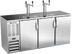 Thumbnail image #1 for Beverage-Air 72-Inch Shallow-Depth Draft Beer Cooler with 3 Solid Doors and Dual Faucet Towers