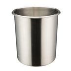 Thumbnail image #1 for Winco BAM-6 6 qt Round Stainless Steel Bain Marie Pan, 8" x 8-3/4", Bent Rim, Mirror Finish Case of 24