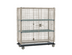 Thumbnail image #1 for MetroMax Q Mobile Wire Security Cage with 2 Intermediate Shelves, Dolly, and Wraparound Bumper, 63-1/8 x 28-1/16 x 68-1/2 Inches