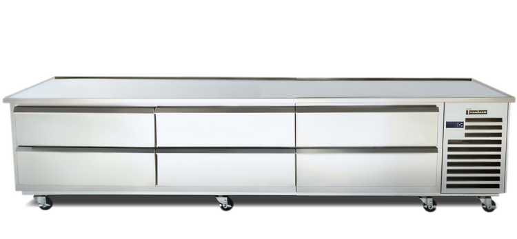Product image #1 for Traulsen TE096HT Spec-Line 96" Refrigerated Equipment Stand with 6 Drawers