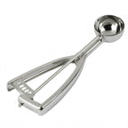 Thumbnail image #1 for Vollrath 47157 Size #40 Round Bowl Disher, Universal Squeeze Handle, 7/8 oz., Stainless Steel Case of 12