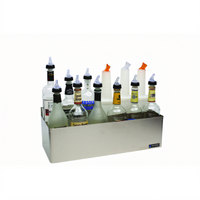San Jamar Double Stainless Steel Keyhole-Mount Speed Rail, 10-Bottle Capacity