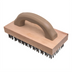 Thumbnail image #1 for Carlisle 9 x 4 Inch Butcher Block Brush with Flat Steel Wire Bristles, Wood Block and Plastic Handle