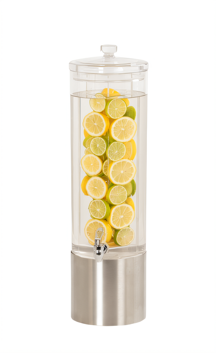 Product image #1 for 3 Gallon BPA-Free Acrylic Beverage Dispenser with Infusion Chamber and Stainless Steel Base