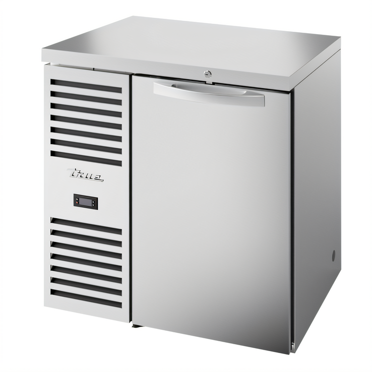 Product image #1 for True 32-Inch Single-Section Stainless Steel Refrigerated Back Bar Cooler with Solid Locking Door