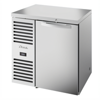 True 32-Inch Single-Section Stainless Steel Refrigerated Back Bar Cooler with Solid Locking Door
