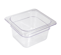 Crestware 1/6 Size 6-Inch Deep Clear Polycarbonate Food Pan