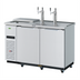 Thumbnail image #1 for Turbo Air Super Deluxe 2-Door Club Top Beer Dispenser for 2 Half-Barrel Kegs, Stainless Steel