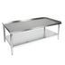 Thumbnail image #1 for John Boos 60-Inch x 24-Inch Stainless Steel Equipment Stand with 1-1/2-Inch Upturn and Adjustable Undershelf